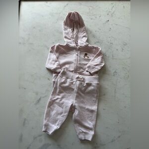 Ralph Lauren Soft Pink Baby Hoodie Set